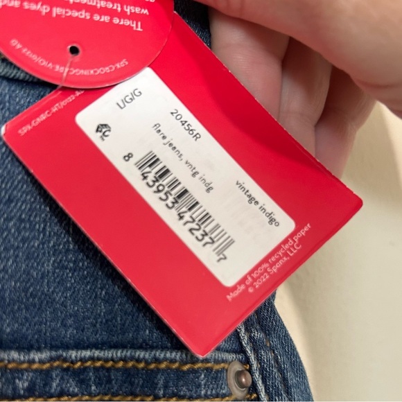 SPANX Flare Jean Vintage Indigo SIZE LARGE NEW WITH TAGS - Picture 5 of 7